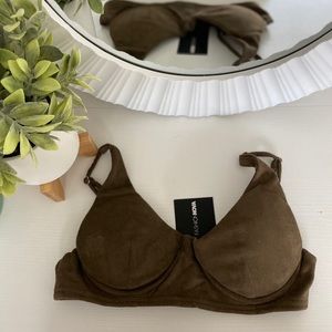 SOLD🤍✨Suede Bralette Top